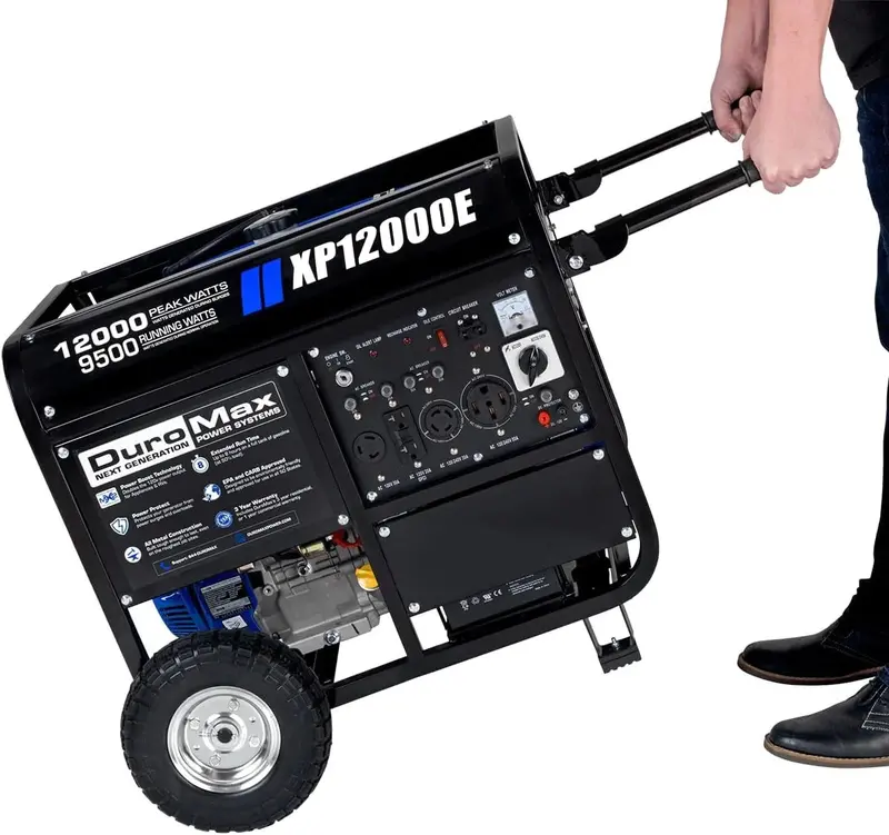 13,000W Dual-Fuel Portable Generator with Electric Start – Gas or Propane Powered for Whole-Home Backup