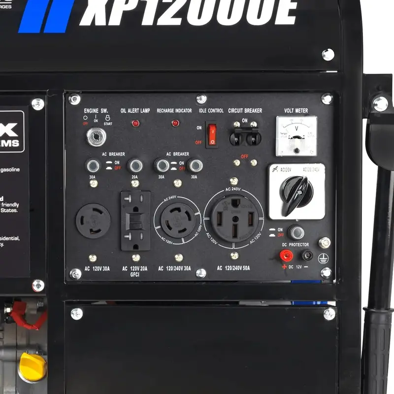 13,000W Dual-Fuel Portable Generator with Electric Start – Gas or Propane Powered for Whole-Home Backup
