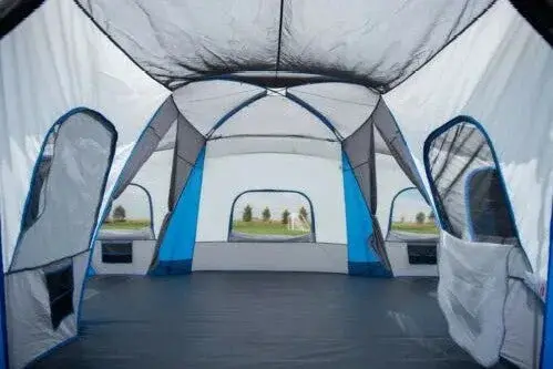 16-Person Family Cabin Tent – Three-Room Layout with Multiple Entry Options