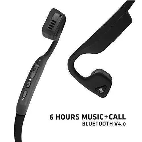 Aftershokz Titanium Wireless Bone Conduction Headphones – Open-Ear Bluetooth Design, Matte Black Finish