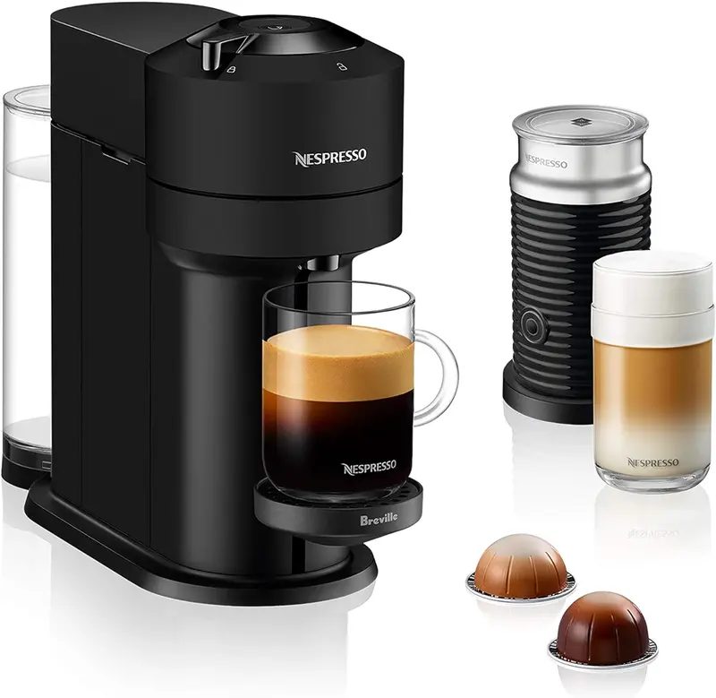 All-in-One Matte Black Espresso and Drip Coffee Maker with Built-in Grinder Options