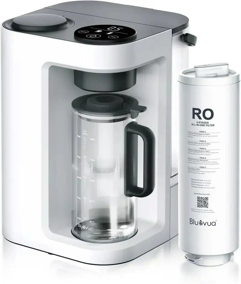 Bluevua RO100ROPOT-Lite UV Countertop Reverse Osmosis Water Filter – 7-Stage Purification System