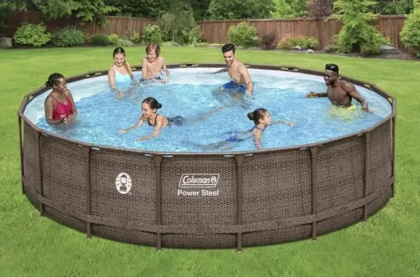 Coleman Power Steel Above-Ground Pool – 18 ft x 48 in Round Kit with Rapid Assembly