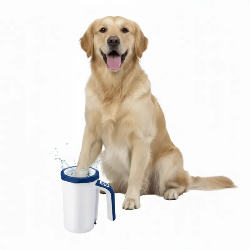 Cordless Rechargeable Paw Washer with 360° Rotating Silicone Brush