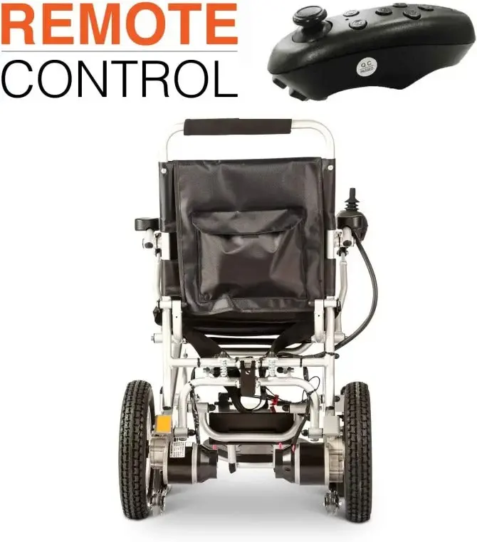 Culver Mobility FAA-Approved Lightweight Folding Power Wheelchair – Silver, 17.5" Seat Width