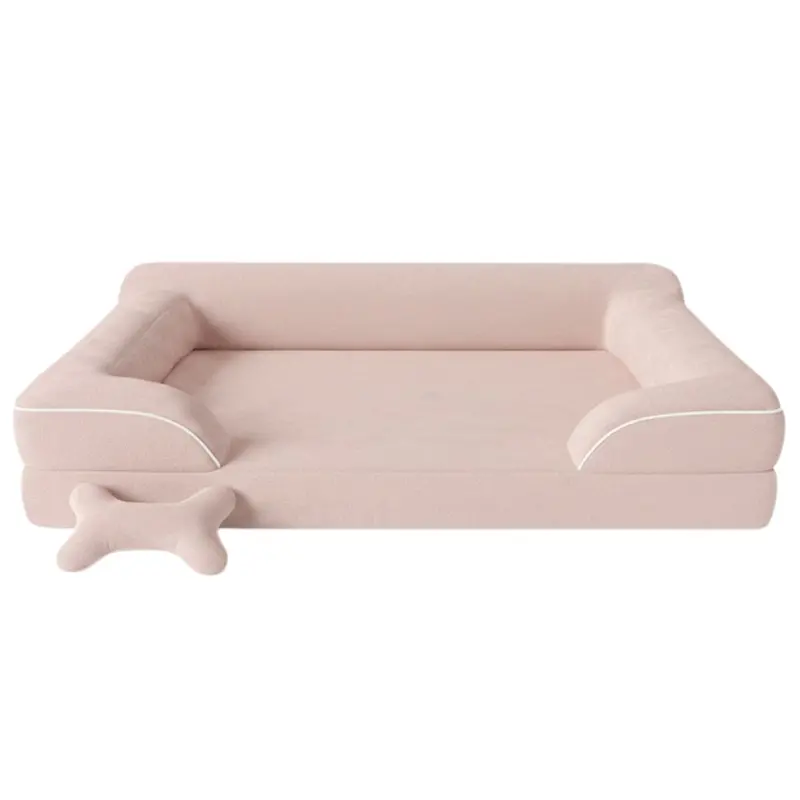 Designer Sofa-Style Pet Bed with Pressure-Relieving Memory Foam Core and Easy-Care Washable Cover 5