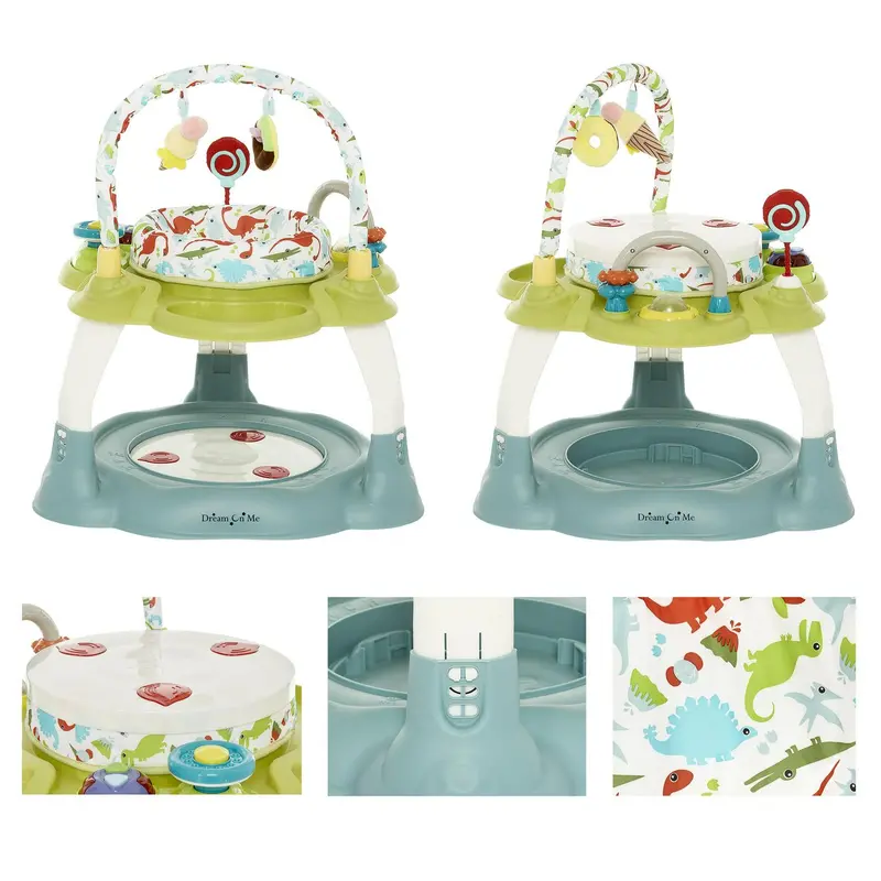 Dream On Me Carnival 3-in-1 Activity Center – Convertible Play Gym, Bouncer, and Baby Seat with Toys