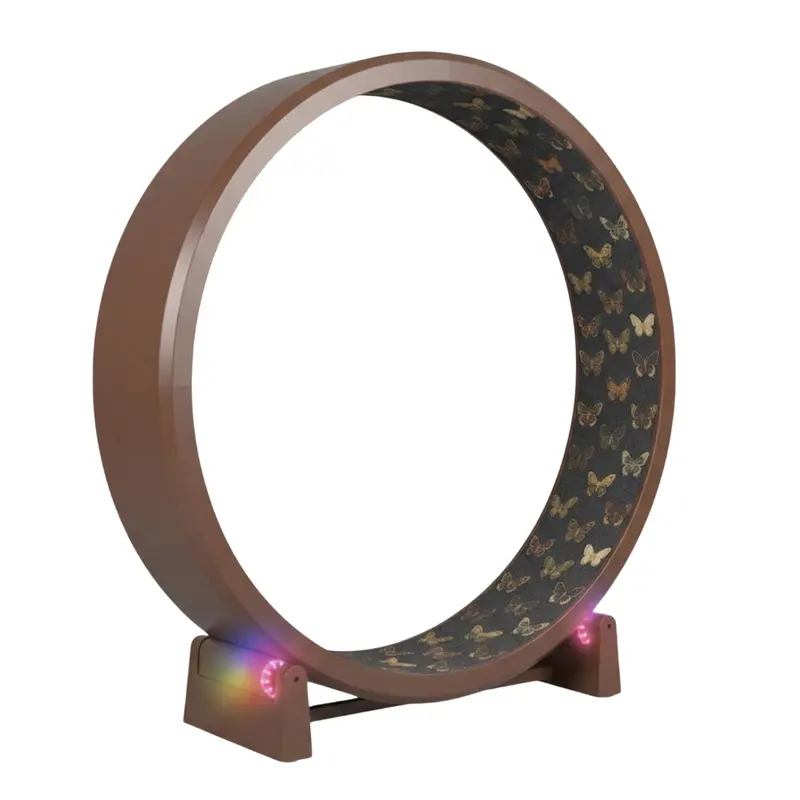 Extra-Large 48-Inch Cat Exercise Wheel with Black Felt Traction Band for Quiet Operation