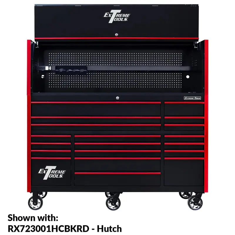 Extreme Tools RX250 Rolling Tool Cart – 72" x 30", 19-Drawer Configuration, Heavy-Duty 250-LB Slides