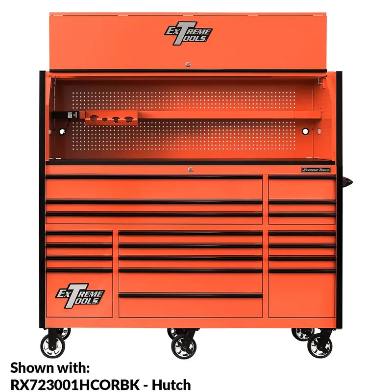 Extreme Tools RX250 Rolling Tool Cart – 72" x 30", 19-Drawer Configuration, Heavy-Duty 250-LB Slides