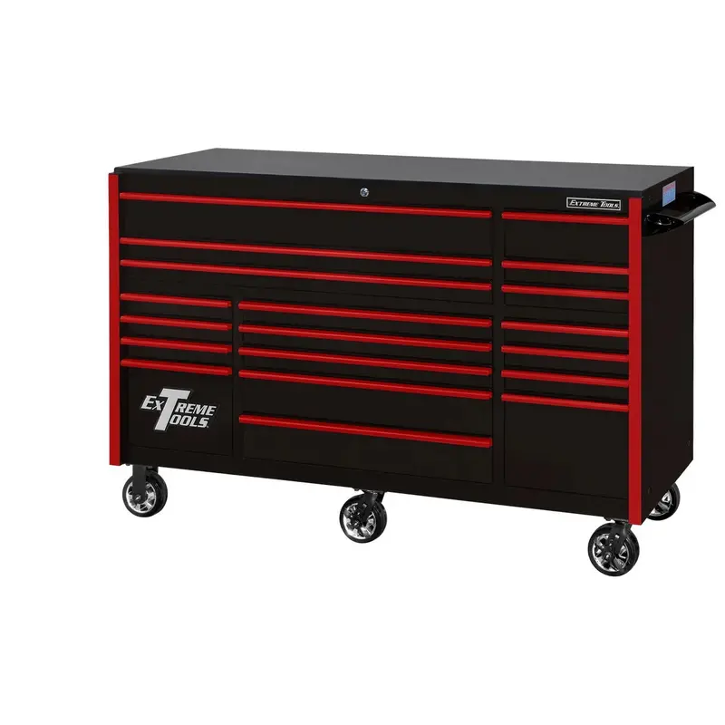 Extreme Tools RX250 Rolling Tool Cart – 72" x 30", 19-Drawer Configuration, Heavy-Duty 250-LB Slides