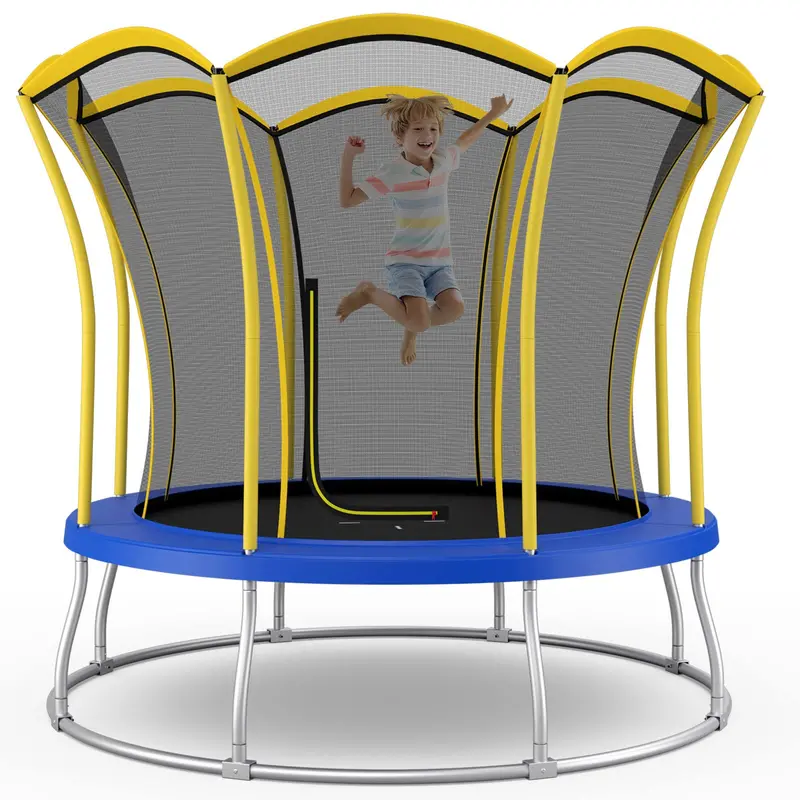 Flower-Designed ASTM-Certified Outdoor Trampoline – Available in 8-Foot or 10-Foot Diameters 2