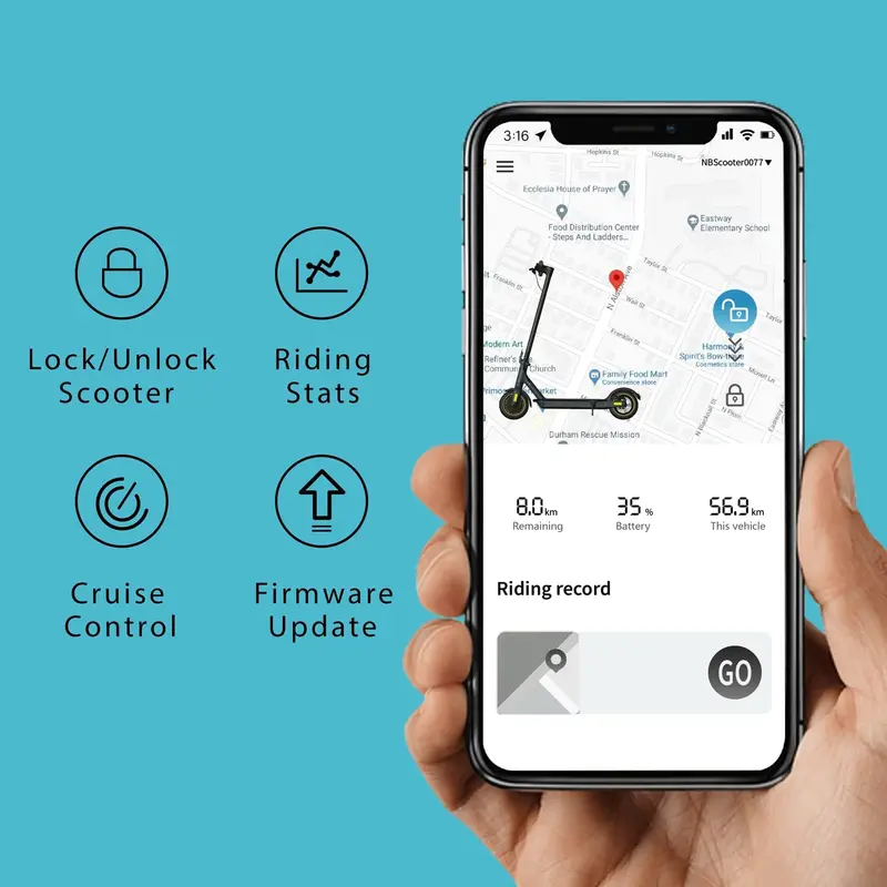 Foldable Electric Scooter for Adults – 500W Motor, 10" Solid Tires, 19 MPH