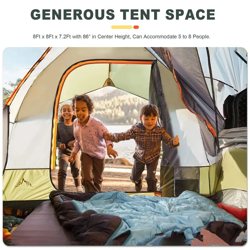 GoHimal SUV-Mounted Waterproof Camping Tent – Freestanding 8' x 8' x 7.2' Shelter