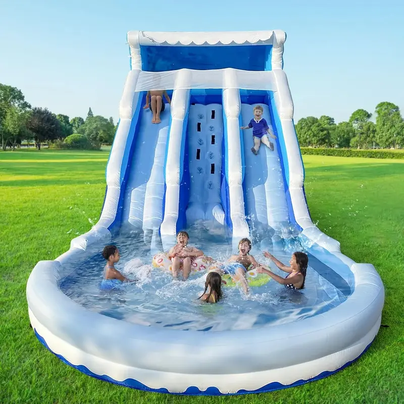 Heavy-Duty Inflatable Water Slide and Bounce Combo – 20.6 ft L × 9.5 ft W × 9.3 ft H