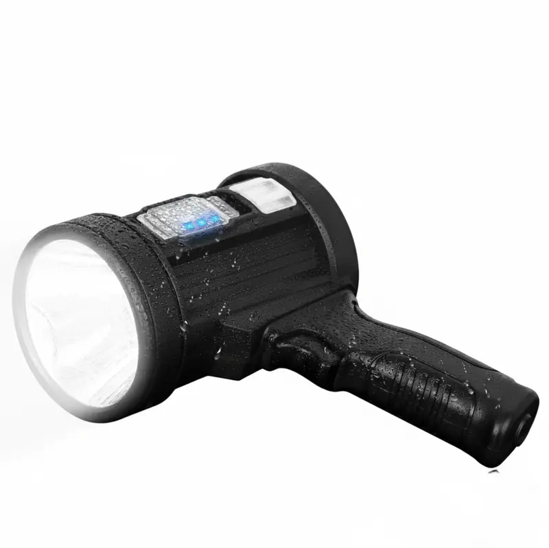 High-Power Solar-Charged LED Spotlight (90,000 Lumens) with Floodlight Function