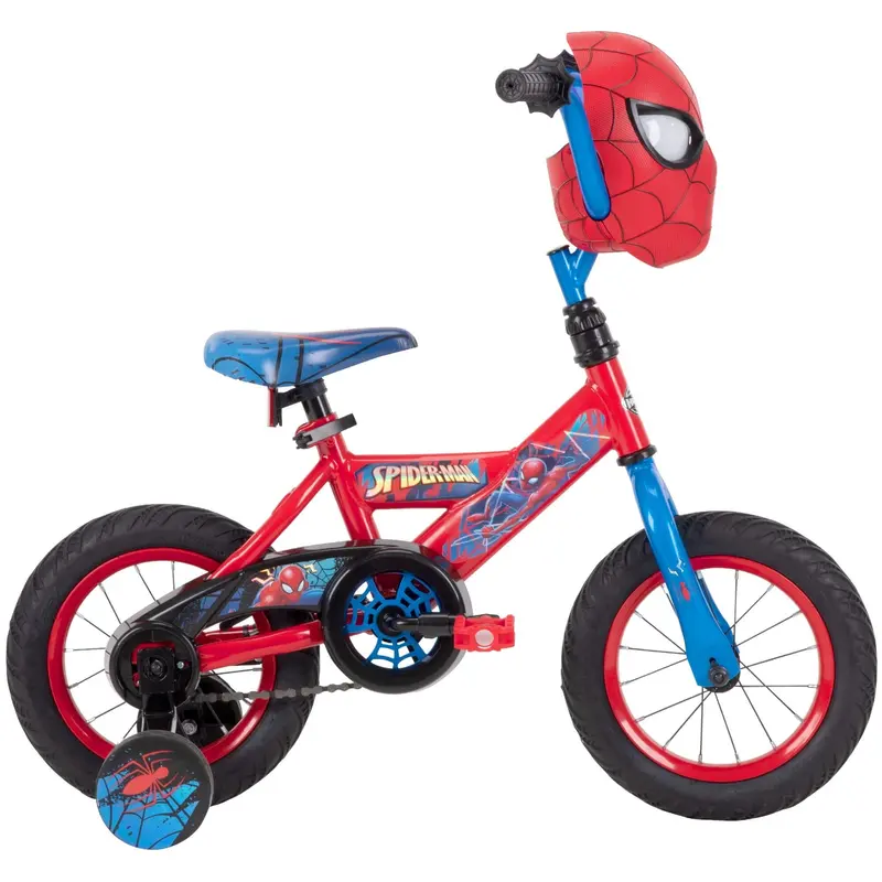 Huffy Spider-Man Kids’ Bike – 12-Inch Steel Frame with Training Wheels, Designed for Ages 3–5