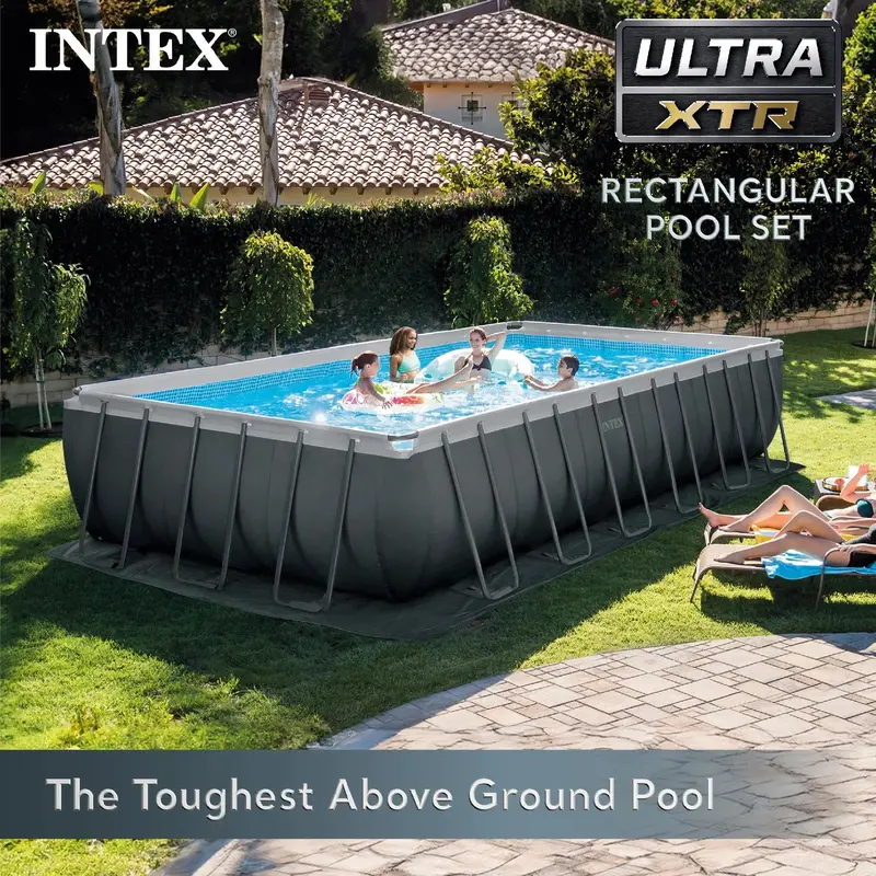 Intex Ultra XTR Above-Ground Pool Kit – 24 ft x 12 ft x 52 in with Dual Inflatable Floats & Cooler 2