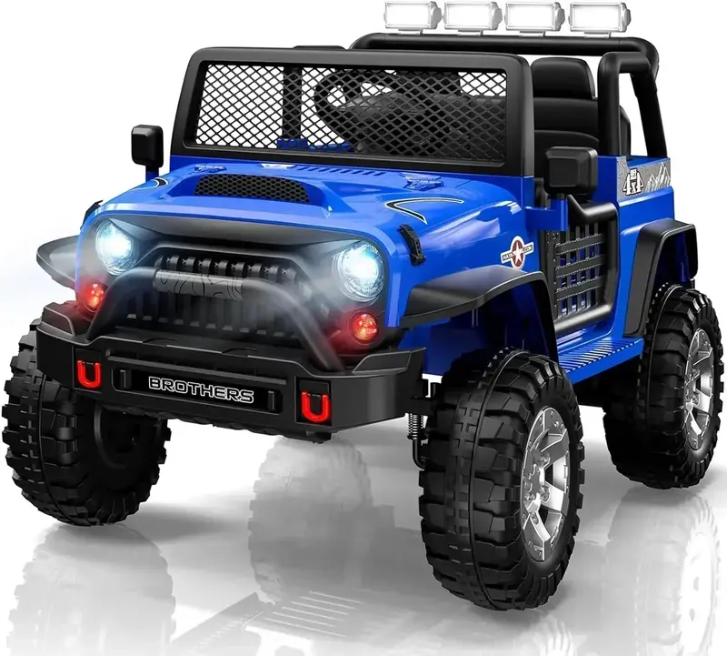 L8 Two-Seater 12V Kids’ Electric Ride-On Car – Remote Control, 4-Wheel Suspension & Bluetooth Audio