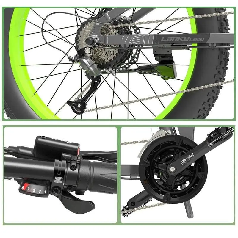 Lankeleisi XT750 Plus Fat Tire E-MTB – 1000W Motor, 26" Wheels, Dual Crown Fork, Foldable Frame, 17.5Ah Battery