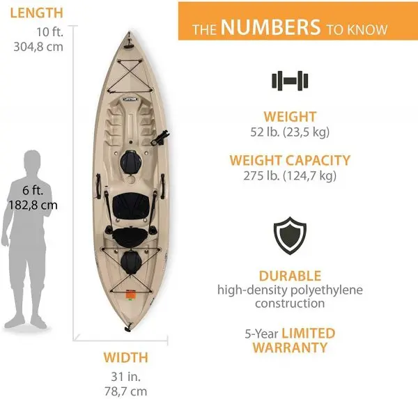 Lifetime Tamarack Angler 100 Kayak Set – Includes Two Kayaks and Matching Paddles