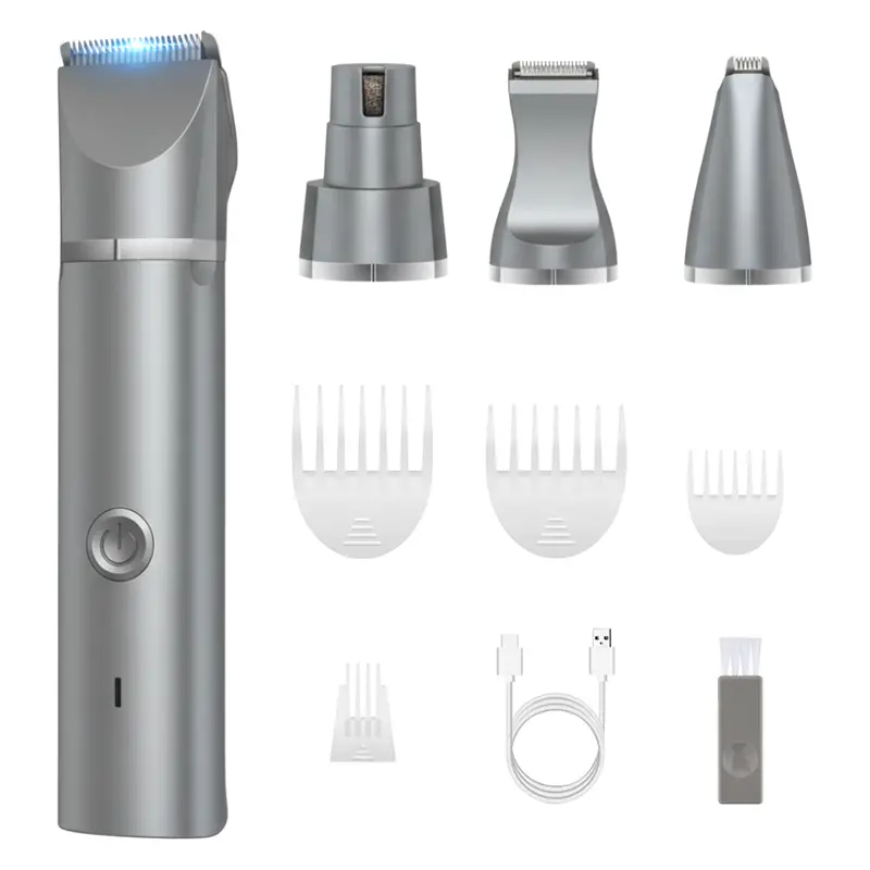 Multi-Attachment Pet Grooming Clipper Kit with Interchangeable Guide Combs