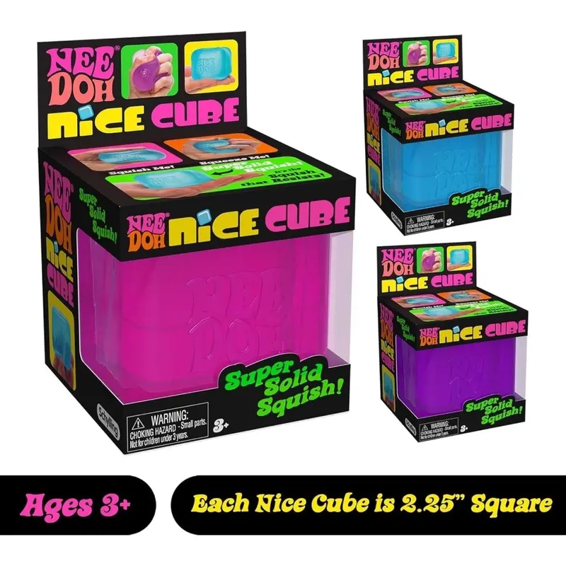 NeeDoh Nice Cube – Compact 2.25-Inch Solid Squish Toy for Hands-On Relief 2