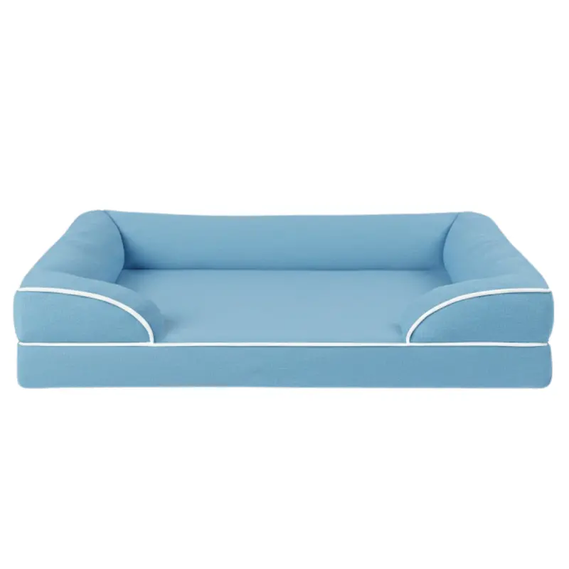 Orthopedic Memory Foam Pet Bed with Supportive Bolstered Walls and Removable Washable Cover