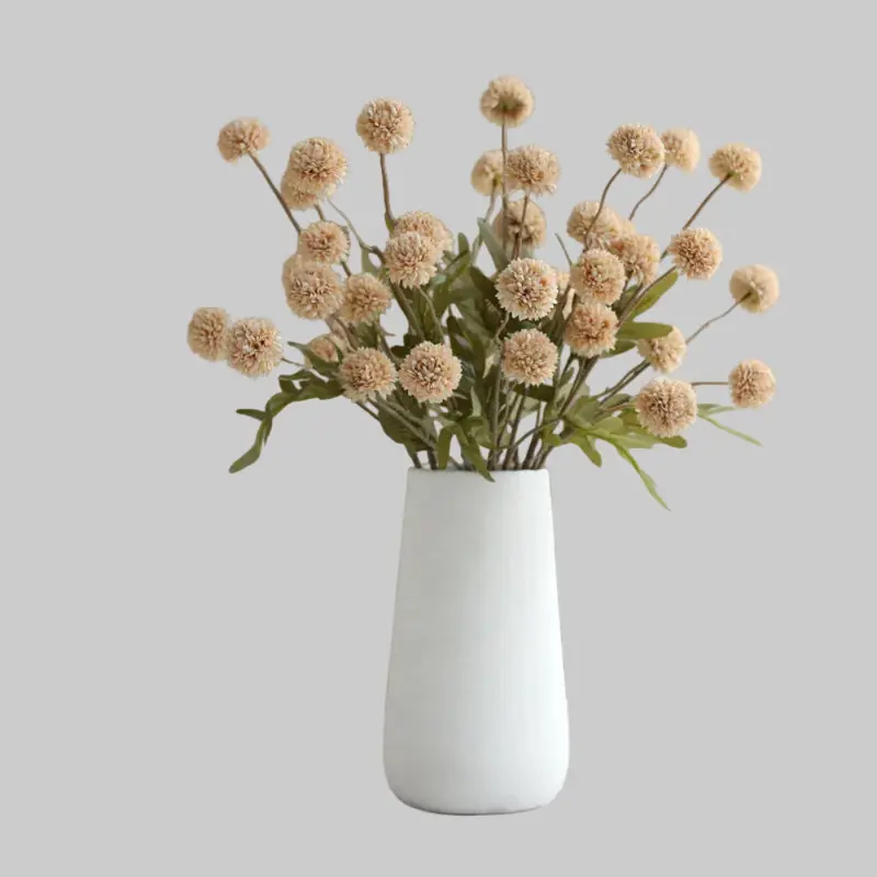 Silk Dandelion Stem Set – Five-Head Branch for Wedding Decor and Interior Styling (67 cm)