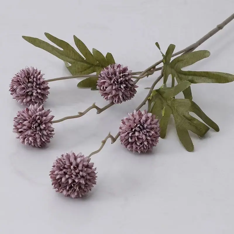 Silk Dandelion Stem Set – Five-Head Branch for Wedding Decor and Interior Styling (67 cm)