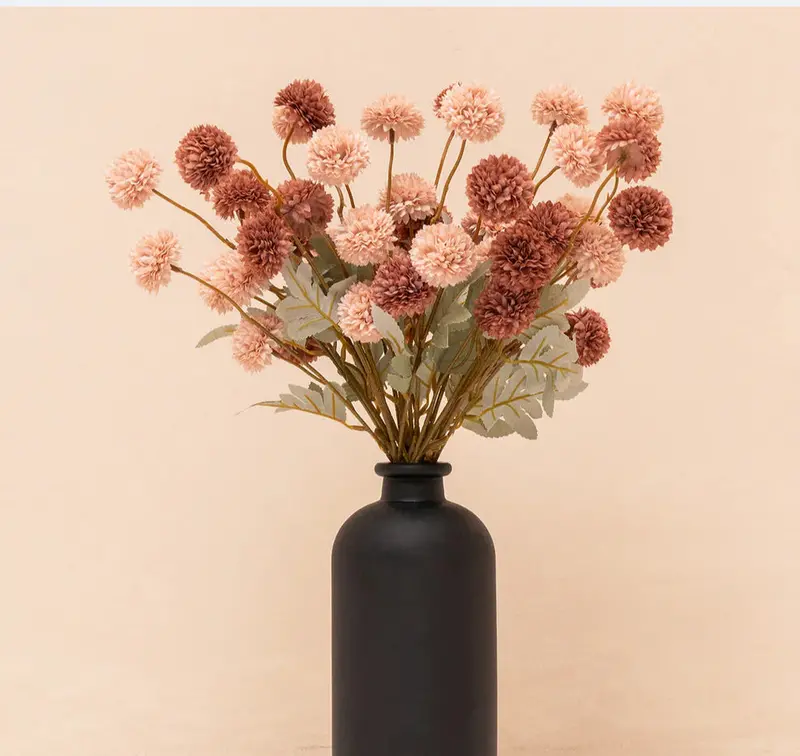 Silk Dandelion Stem Set – Five-Head Branch for Wedding Decor and Interior Styling (67 cm)