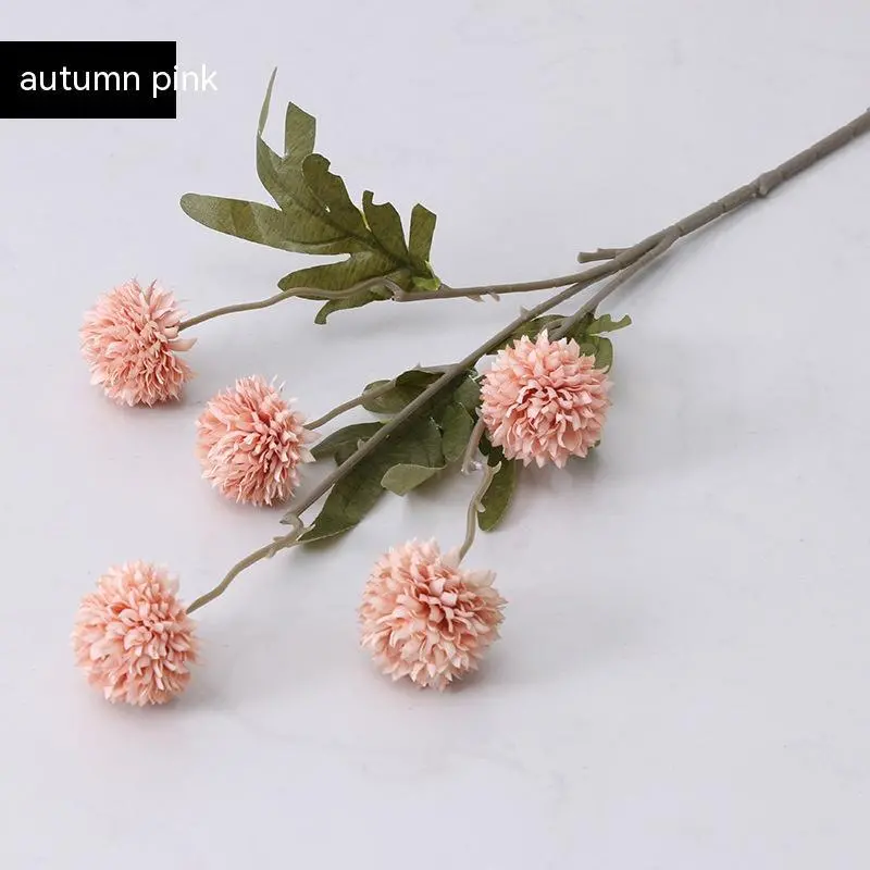 Silk Dandelion Stem Set – Five-Head Branch for Wedding Decor and Interior Styling (67 cm)