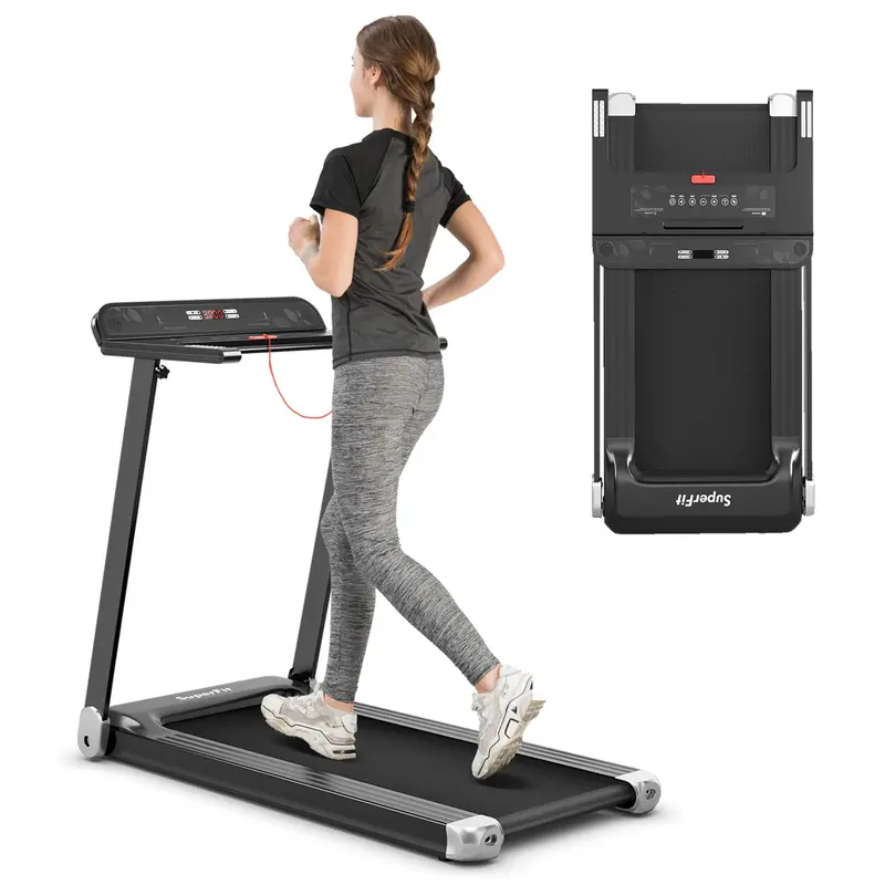 Smart Compact Folding Treadmill – Superfit Bluetooth-Enabled Model with Speaker and Mobile App Integration