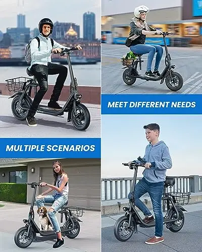 URBANMAX C1 Foldable Electric Scooter – 450W Motor, 22-Mile Range, Front Suspension System, and Dual Mechanical & Electronic Braking