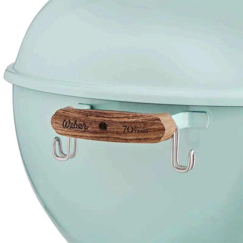 Weber 22" Rock 'n Roll Blue Charcoal Grill – Compact Kettle Design with Premium Finish and Even Heat Distribution