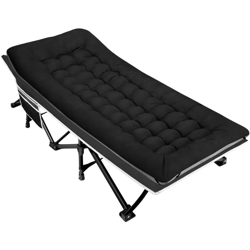Wide-Base Folding Camping Cot — 28" Support Surface and 600 lb Load Capacity 2