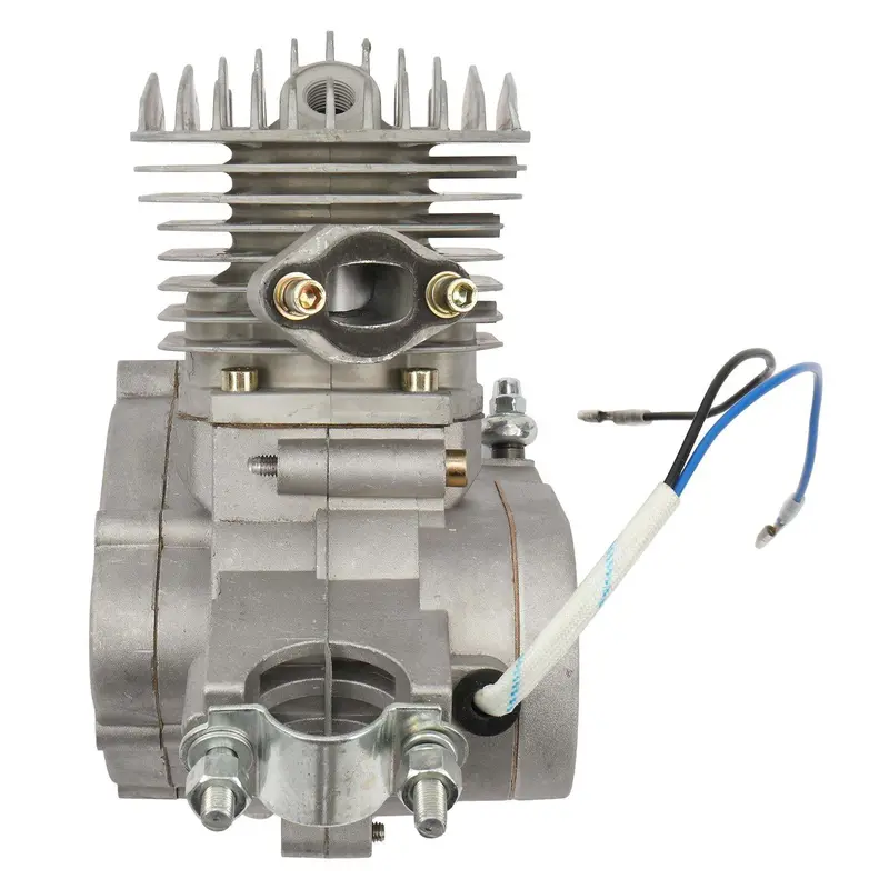 Zimtown 80cc 2-Stroke Bicycle Motor Kit — Silver-White Engine Conversion System for Standard 26-Inch Road Bikes